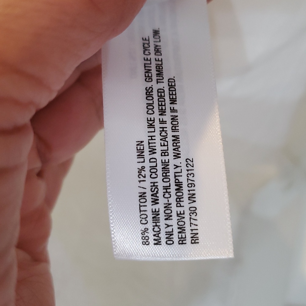 Universal Thread Cropped White Button-Up Shirt Xxl - image 4